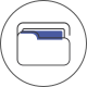 Icono de una carpeta que representa el compromiso de información de Cyberzaintza.